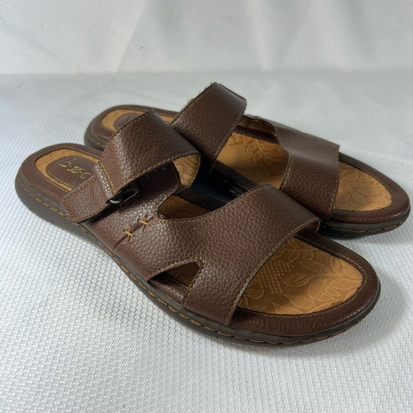 B.O.C By Born Shoes - B.O.C Sandals Slip On Slides For Women Size 9 Brown Vegan Leather